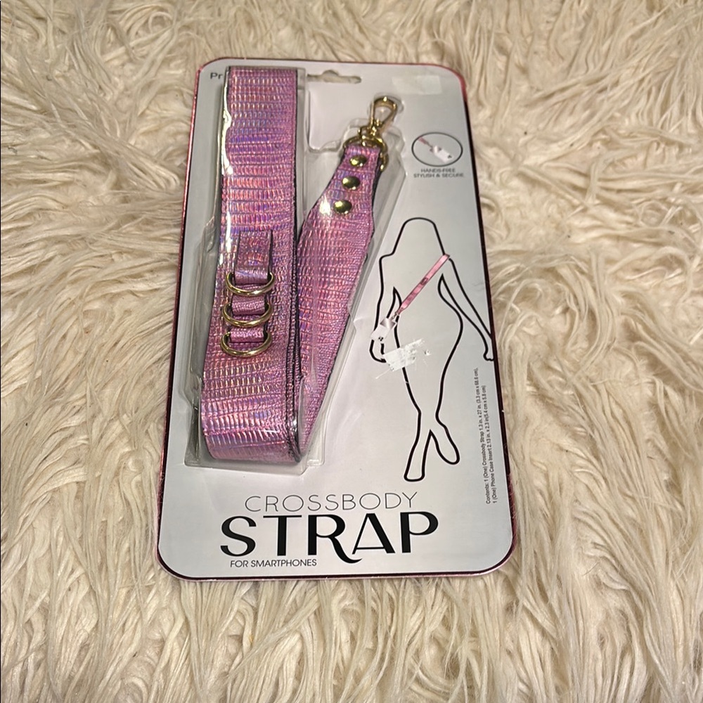 Pink Crossbody Strap for Smartphones